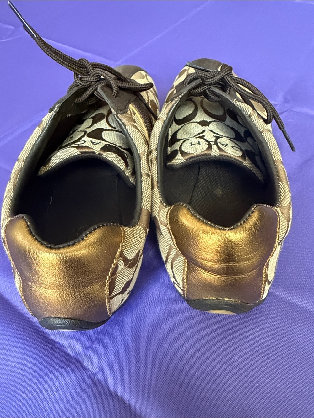 Coach Signature Jayme Khaki /Brown Sneakers Women's Sz 8 - Picture 12 of 12
